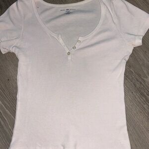 Brandy Melville Cream Short Sleeve Tee